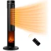 Tower 2000W Fast Heating Fan Winter Warmer Overheat Electric Room Heater Fireplace Flame Effect Household Room Heater PTC Ceramic Heating