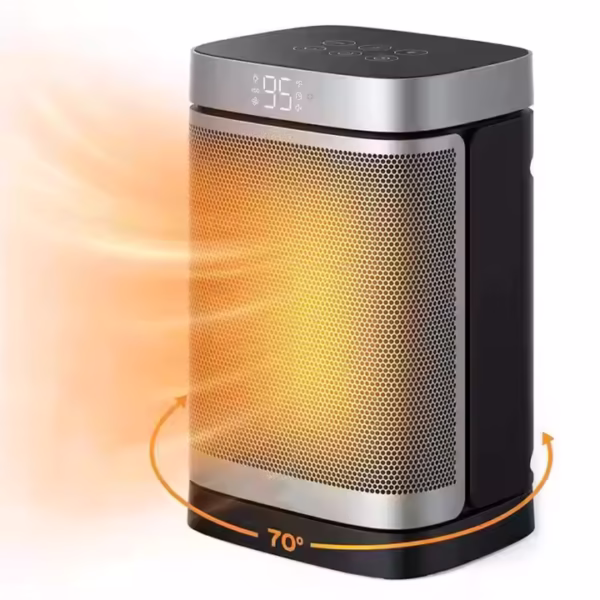 Space Heater Portable Electric Heaters for Indoor Use with Thermostat Fan Mode 1500W PTC Ceramic Fast Safety Heat Fan Heater