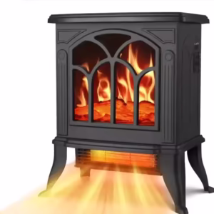 Heating Set Tip over protection 3D Real Log Burning Portable Electric Fireplace Stove Household Heater
