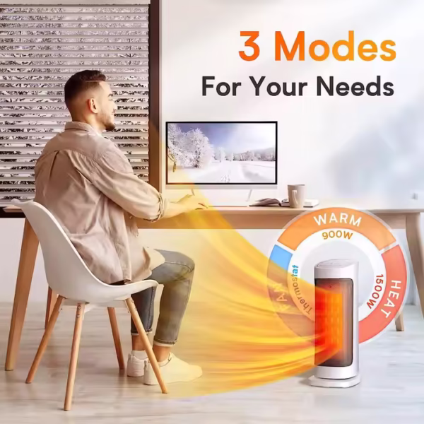 2000W Portable Electric Fan Heater Household Space PTC Tower Ceramic Heater Room Heater - Image 3