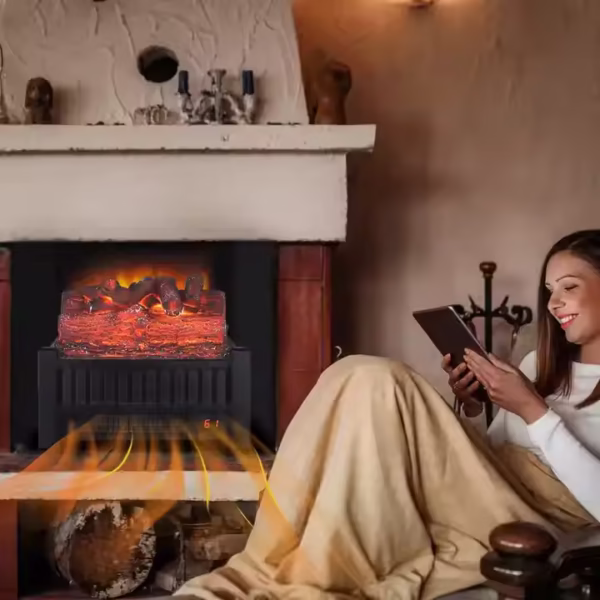 Fashion Design Electric Fireplace Stove Heaters Wtih Remote Control insert Heater Fireplace with Real Log Bunring Effect - Image 3