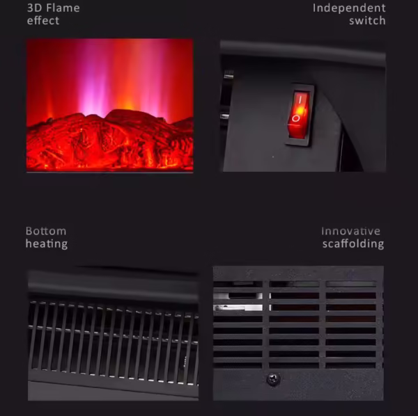 Electric Fireplace Stove Heater with with Factory Promotion Price Room Heater - Image 5