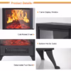Freestanding Portable Room Heaters Electric Fireplace Stove Modern Electric Room Heater with Real Flame Effect - Image 6